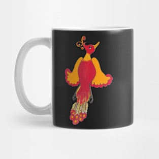 Fantasy Fire bird Sticker Mug